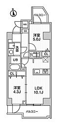 S-RESIDENCE千住大橋broad 2LDKの間取図画像