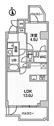 S-RESIDENCE千住大橋broad 1LDKの間取図画像