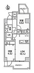 S-RESIDENCE千住大橋broad 2LDKの間取図画像
