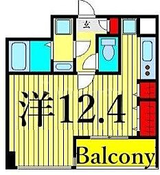 ラヴィン ワンルームの間取図画像