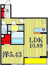 GOLDENRINGS12 1LDKの間取図画像
