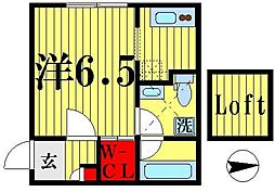 ベルダビレッジオ6 1Kの間取図画像