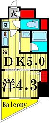 ラフィスタ北綾瀬 1DKの間取図画像