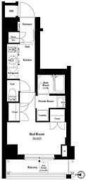 アークマーク竹ノ塚 1Kの間取図画像