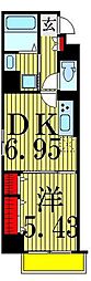 レスポワールエフ 1DKの間取図画像