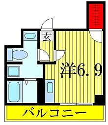 RisingPlace西新井 ワンルームの間取図画像