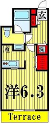 イビサ1 ワンルームの間取図画像