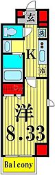 CARRES.I 1Kの間取図画像