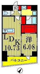 S-RESIDENCE千住大橋 1LDKの間取図画像