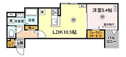 グラナーデ西保木間 1LDKの間取図画像