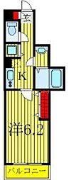 眩燈館 1Kの間取図画像