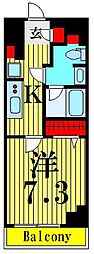 AZEST千住大橋 1Kの間取図画像