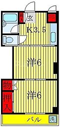 パークハイツ桜木 2Kの間取図画像