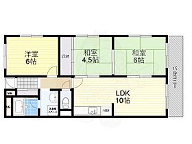 帝塚山ガーデンハイツ2号棟  ｜ 奈良県奈良市帝塚山６丁目（賃貸マンション3LDK・4階・60.49㎡） その2