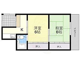 藤原賃貸アパート  ｜ 京都府木津川市山城町平尾西方儀（賃貸マンション2K・3階・42.77㎡） その2