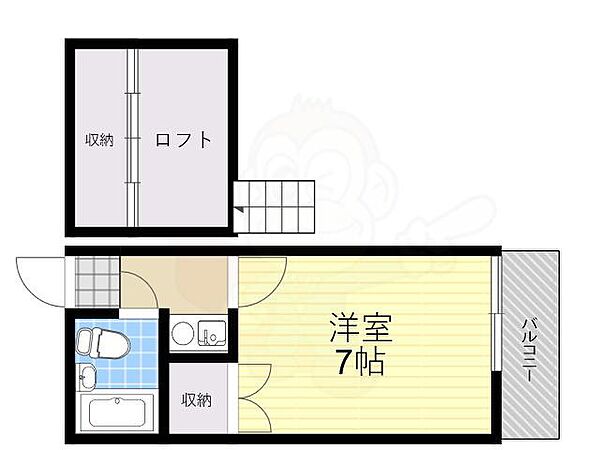 シティーエステート南紀寺 212｜奈良県奈良市南紀寺町４丁目(賃貸アパート1K・2階・17.00㎡)の写真 その2