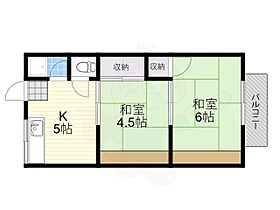 ハイツ葵  ｜ 奈良県奈良市富雄元町１丁目（賃貸アパート2K・2階・36.45㎡） その2