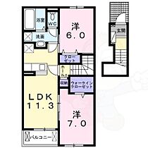 メゾンドカルム2  ｜ 奈良県奈良市神殿町（賃貸アパート2LDK・2階・58.67㎡） その2