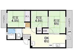 飯田マンション 3DKの間取図画像