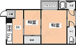 戸田文化 2DKの間取図画像