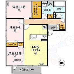 VILLA CALMA 3LDKの間取図画像
