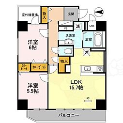 インフィニティ 2LDKの間取図画像