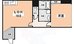 帝塚山センチュリーアネックス 1LDKの間取図画像