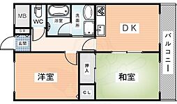 グランリヴィエール 2DKの間取図画像