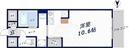 フレアコート奈良 ワンルームの間取図画像