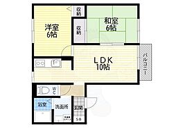 ガーデンヒルズ州見 2LDKの間取図画像