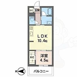 シャーメゾンFORESTA2 1LDKの間取図画像