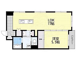 (株)やまと建設第1ビル 2DKの間取図画像