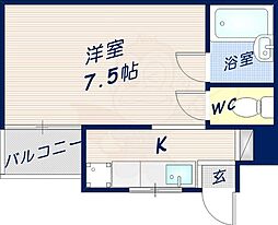 古川マンション 1Kの間取図画像