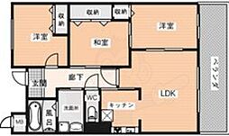 ラフィーネ生駒 3LDKの間取図画像