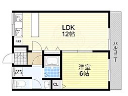 いせやハイツ 1LDKの間取図画像