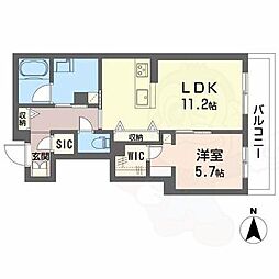 グラン アミューズ 1LDKの間取図画像