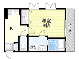 神田ビル 1Kの間取図画像