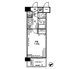 プルミエール梶ヶ谷 5階1Kの間取り