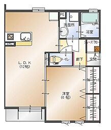 ロワールコート梶ヶ谷 1LDKの間取図画像