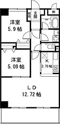 REARCOMFORT 2LDKの間取図画像