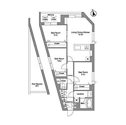 スタイリオ桜新町 3LDKの間取図画像