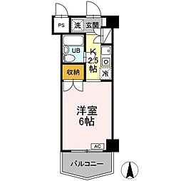 ジュネス西生田 1Kの間取図画像