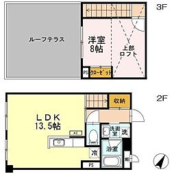 TRINITY美しが丘 1LDKの間取図画像
