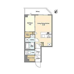 KDXレジデンス田園調布南 1LDKの間取図画像