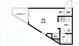 トラストステージ宮崎台 1Kの間取図画像