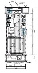 メインステージ武蔵小杉 1Kの間取図画像