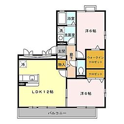 ソフィア2 2LDKの間取図画像