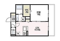 ハイツ・ユングラン 1LDKの間取図画像
