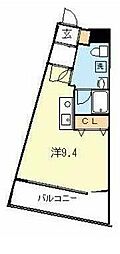 インフィールド溝口 ワンルームの間取図画像