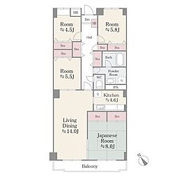 第五寿美家ビル 3SLDKの間取図画像